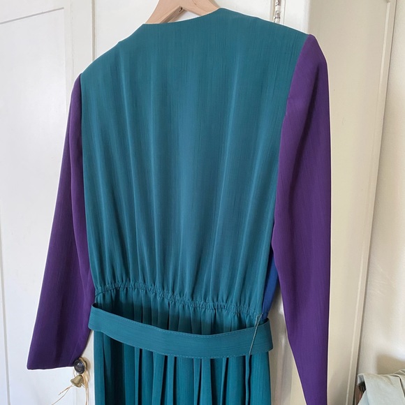 🎉HPx2🎉 Vintage Leslie Fay Color-block Dress - Picture 4 of 6